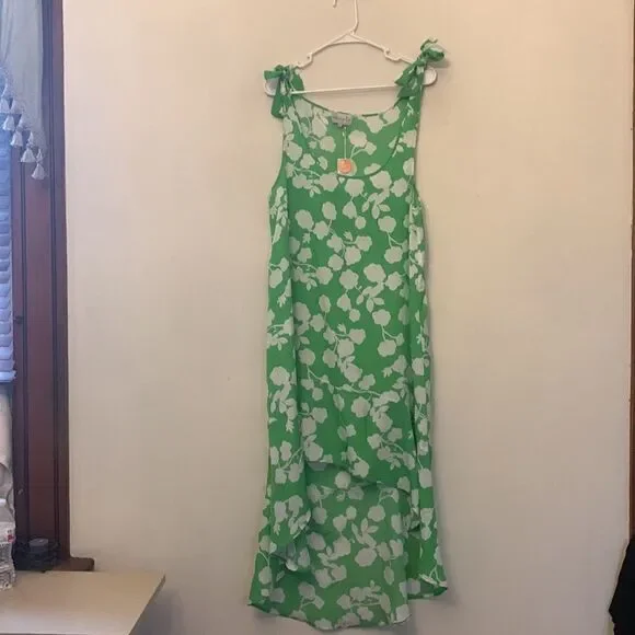 Mudpie green white floral high low swimsuit cover up Size L NWT - Picture 8 of 8